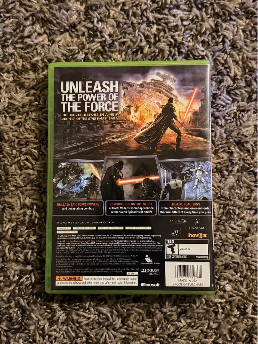 Star Wars: The Force Unleashed for Xbox 360